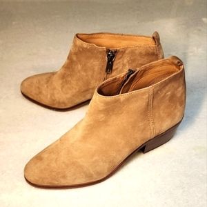 JCREW Womens Suede Camel Color Leather Ankle Bootie Women's 9.5